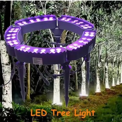 温かい白いLEDスポットライトであなたの公園を照らす 屋外太陽のハグツリーライト