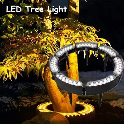 温かい白いLEDスポットライトであなたの公園を照らす 屋外太陽のハグツリーライト