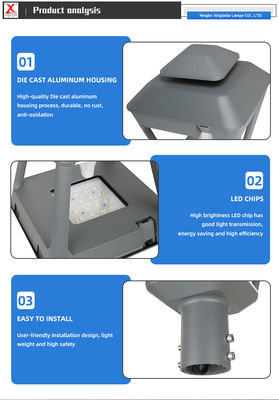 アルミ 屋外 IP65 防水 40w 60w 80w 100w 120w パーク照明のためのLEDガーデンライト